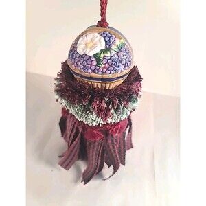 Handcrafted Ceramic Berry Basket Tassel Curtain Tie Back Corinne H. Fuller